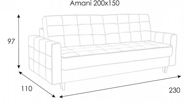 Amani stitch Sofa Bed