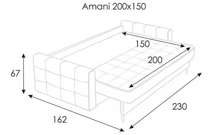 Amani stitch Sofa Bed