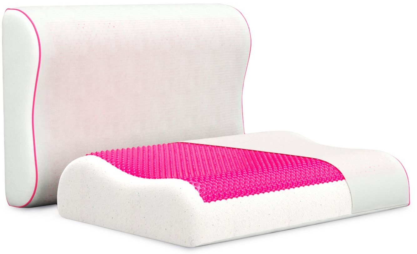 Ecogel Contour Pink Pillow