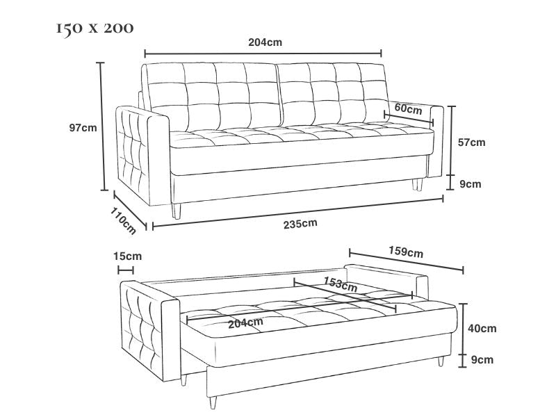 Amani stitch Sofa Bed